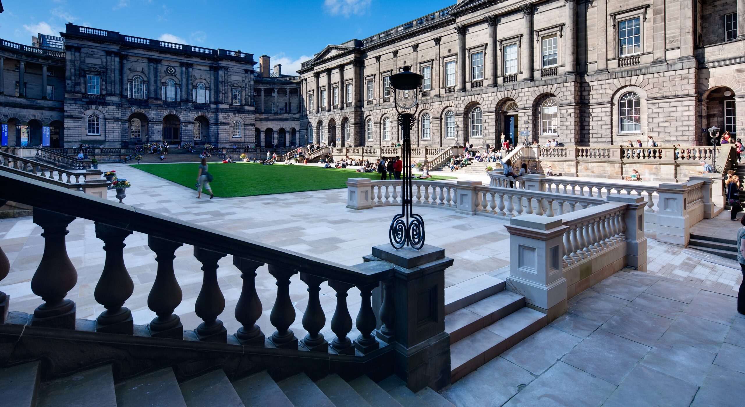 Edinburgh University Old College Quad quad, after refurbishment.